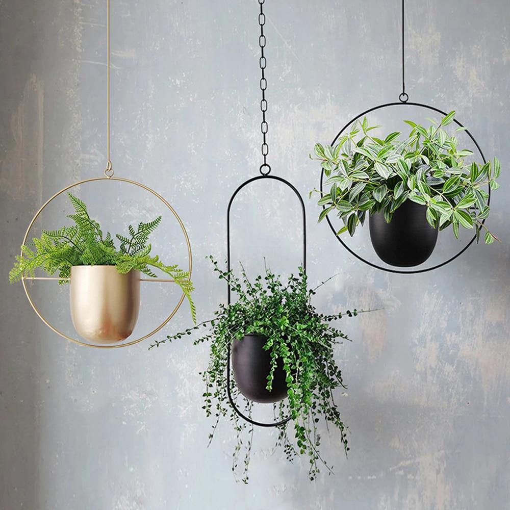 Metal Hanging Plant Planter