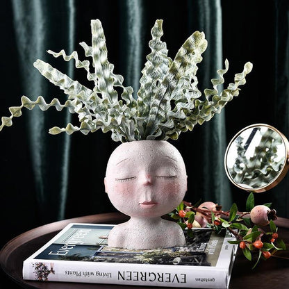 Sleeping Face Planter Vase