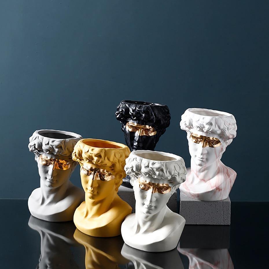 Classical Bust Ceramic Planter Pot