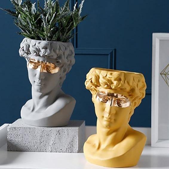 Classical Bust Ceramic Planter Pot