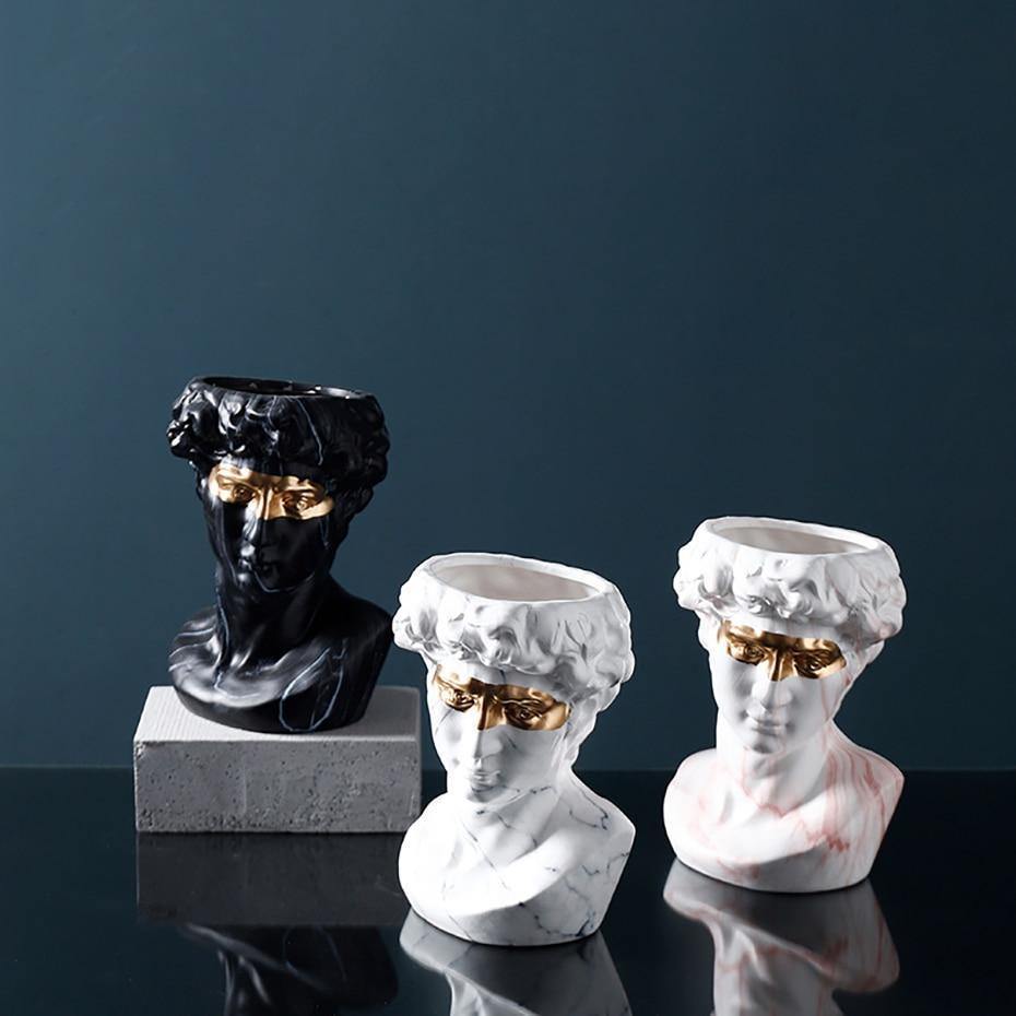 Classical Bust Ceramic Planter Pot