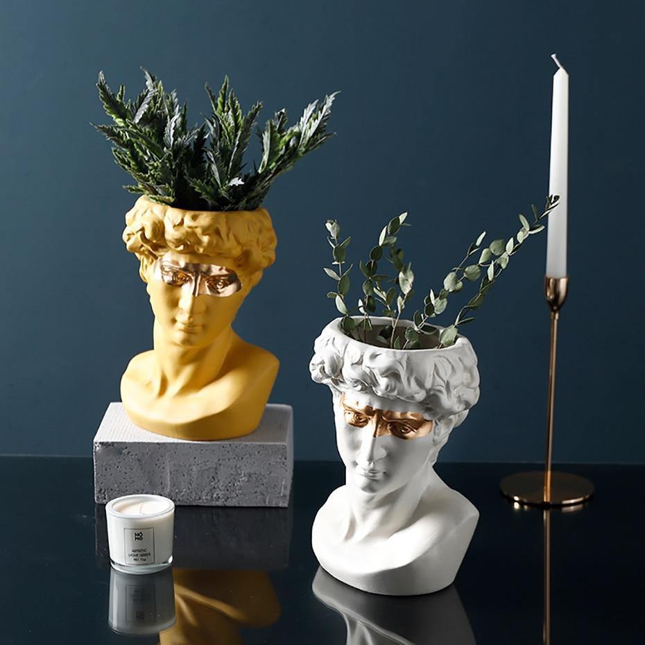Classical Bust Ceramic Planter Pot