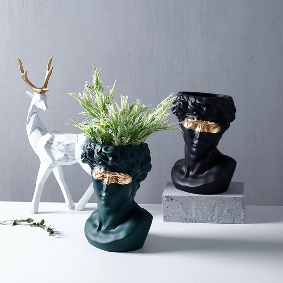 Classical Bust Ceramic Planter Pot