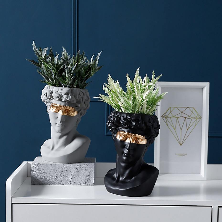 Classical Bust Ceramic Planter Pot