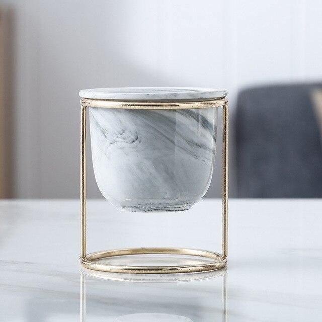 Marble Finish Ceramic Planter Pot