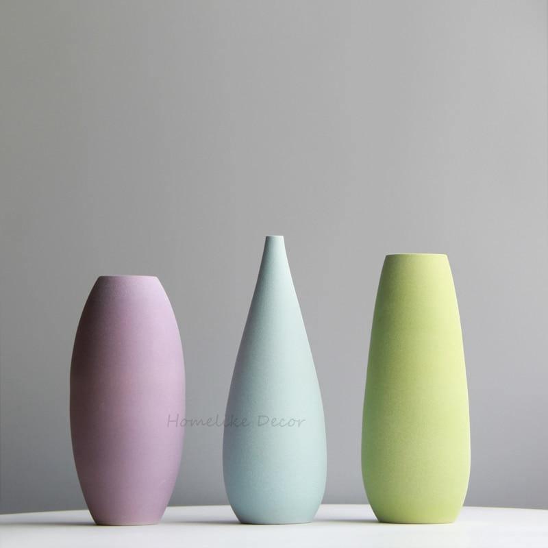 Pastel Ceramic Flower Vase Set