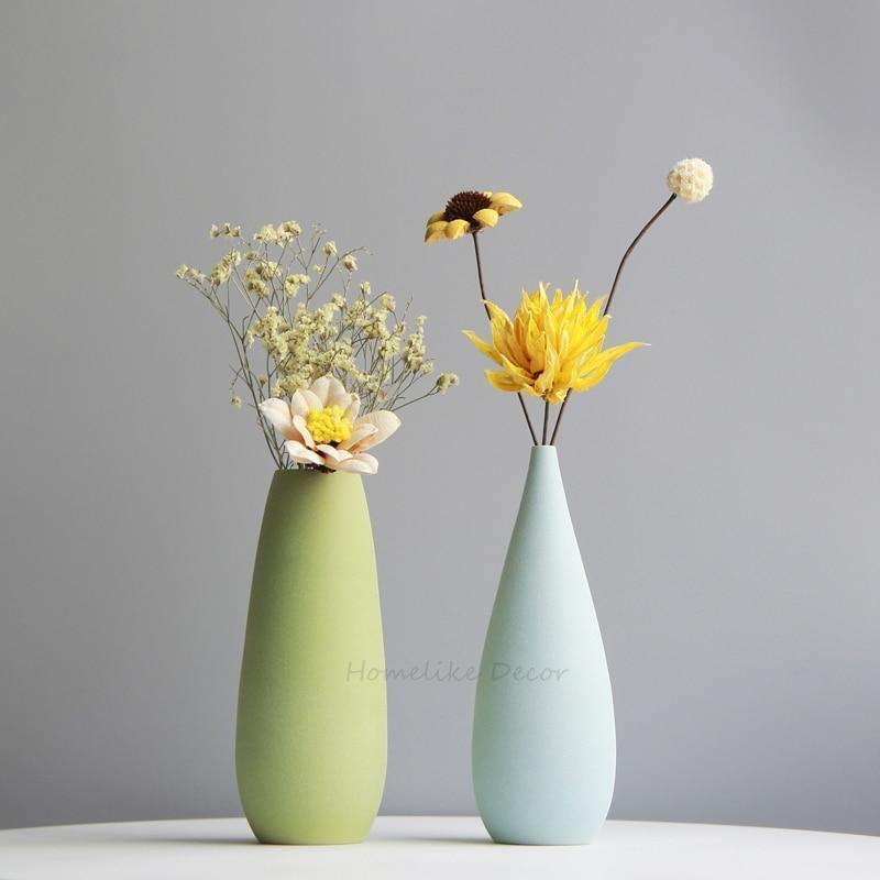 Pastel Ceramic Flower Vase Set