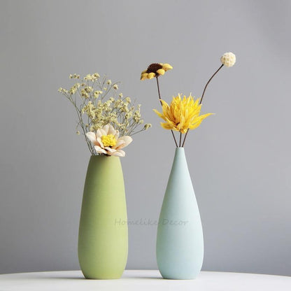 Pastel Ceramic Flower Vase Set