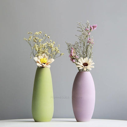 Pastel Ceramic Flower Vase Set
