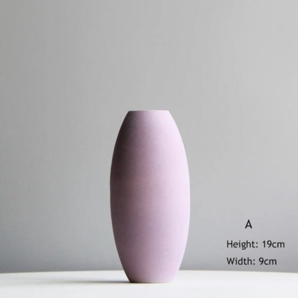 Pastel Ceramic Flower Vase Set