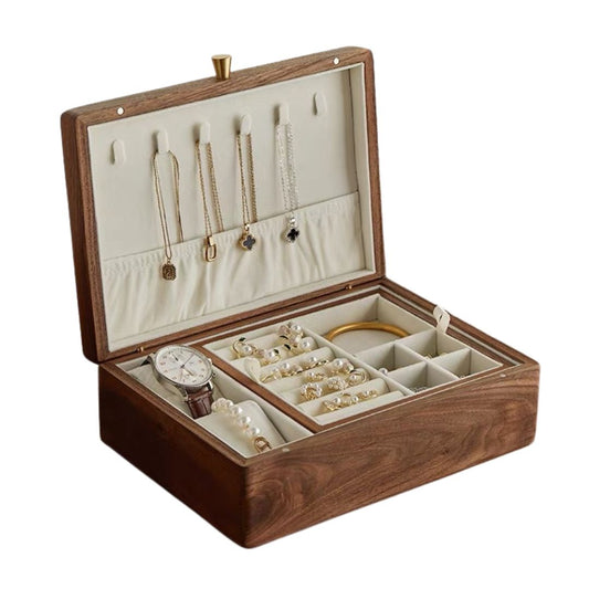 Walnut Jewelry Box with Lift Out Tray