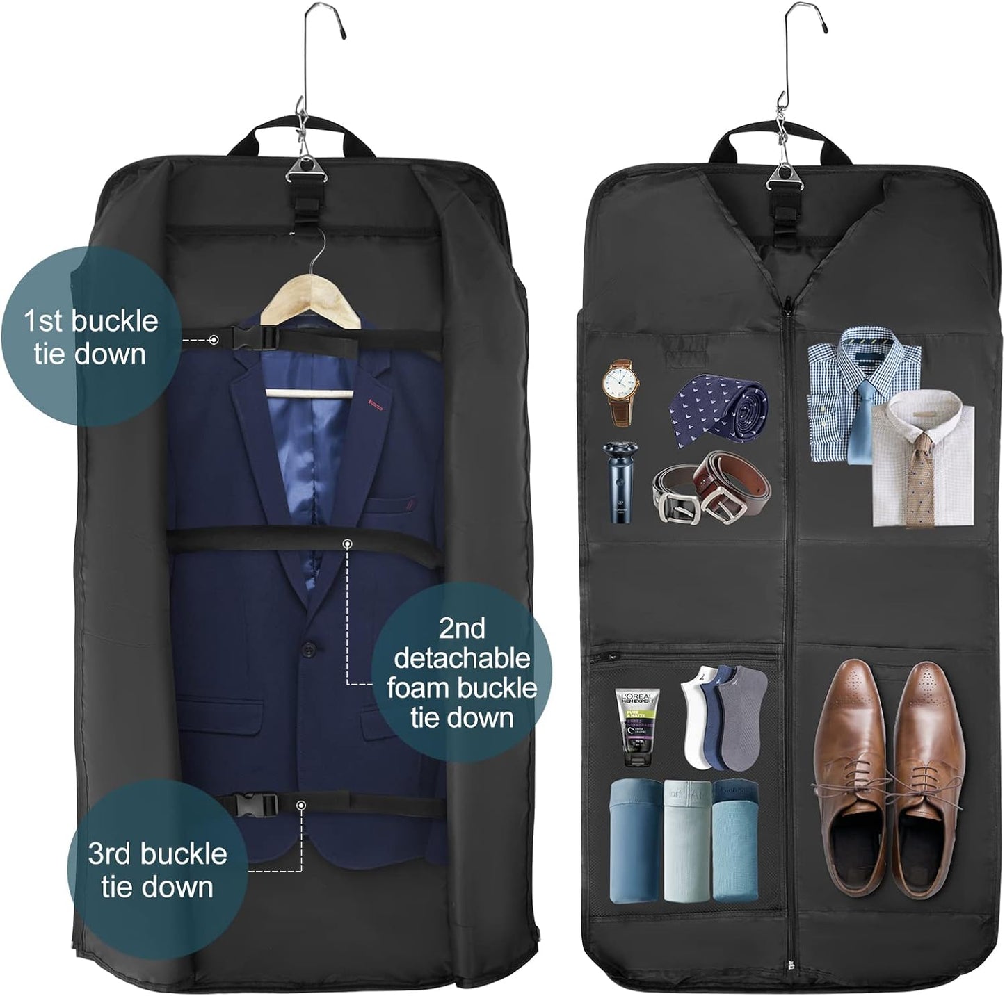 Foldable Carry-On Garment Bag | Waterproof Travel Suit Bag Luggage
