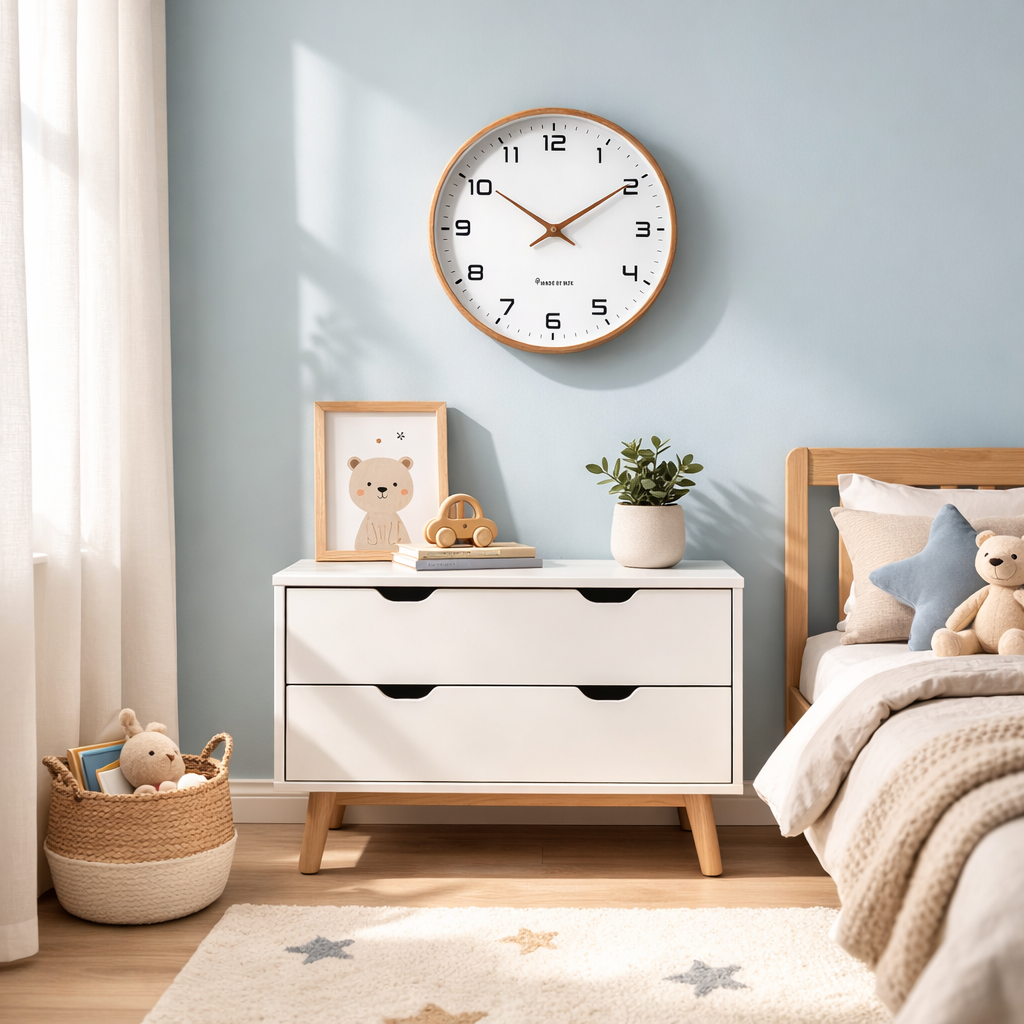 Scandinavian Solid Wood Wall Clock