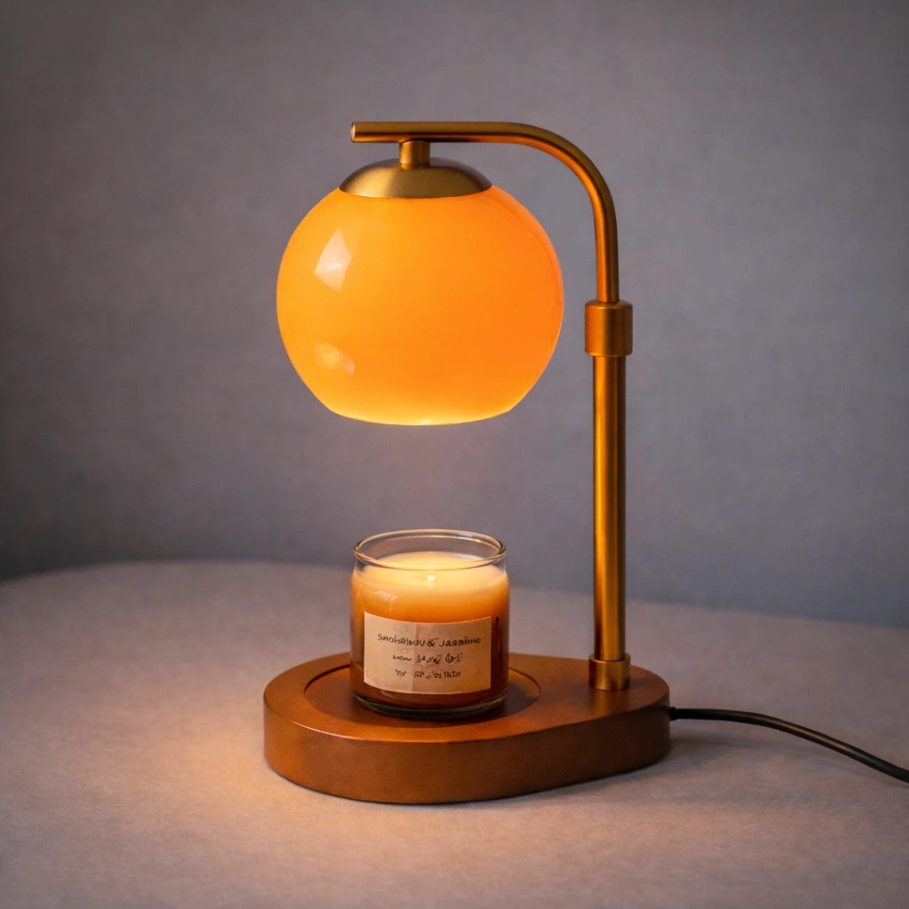 Sculpted Glass Candle Warmer Lamp
