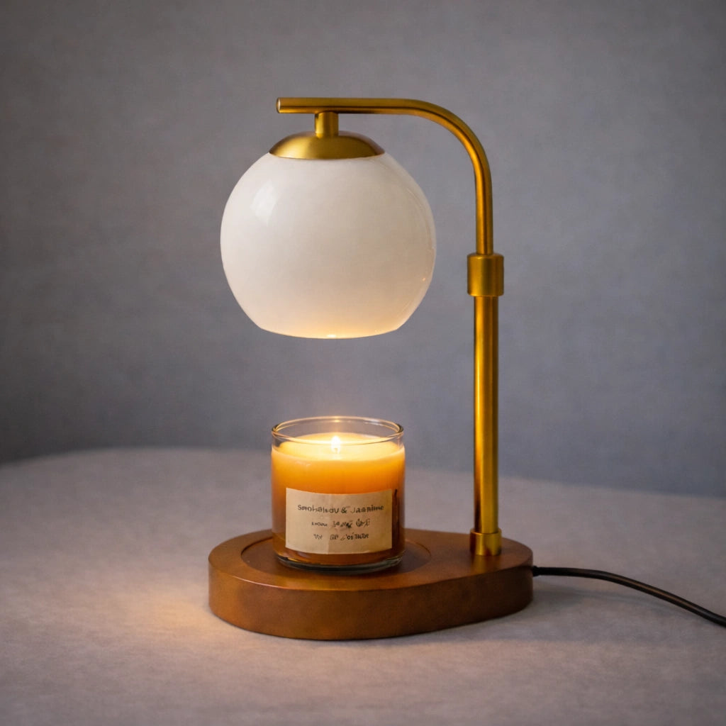 Sculpted Glass Candle Warmer Lamp