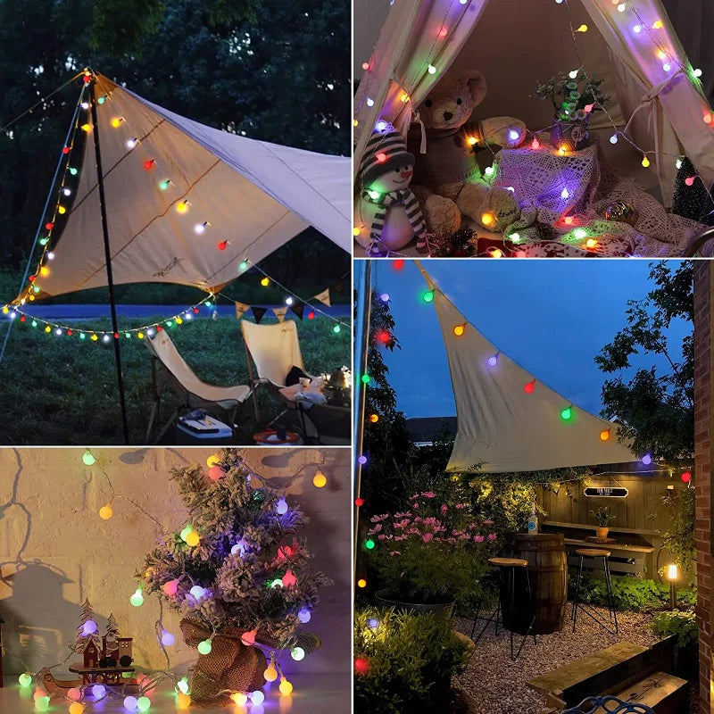 Solar-Powered Festive Lighting - SolarGlow-Warm White-5M 20LEDS-State of Style
