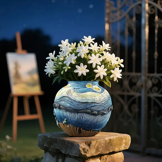 Starry Night Ceramic Flower Vase
