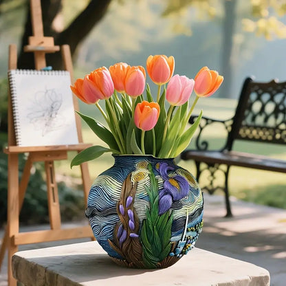 Starry Night Ceramic Flower Vase