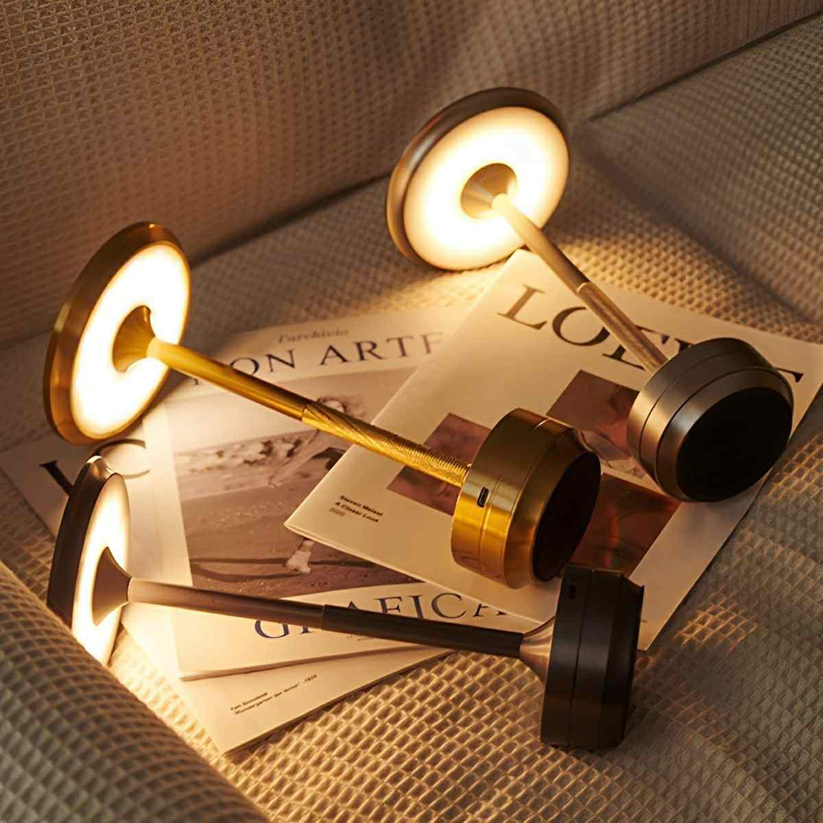 USB Dimmable Dish LED Table Lamp