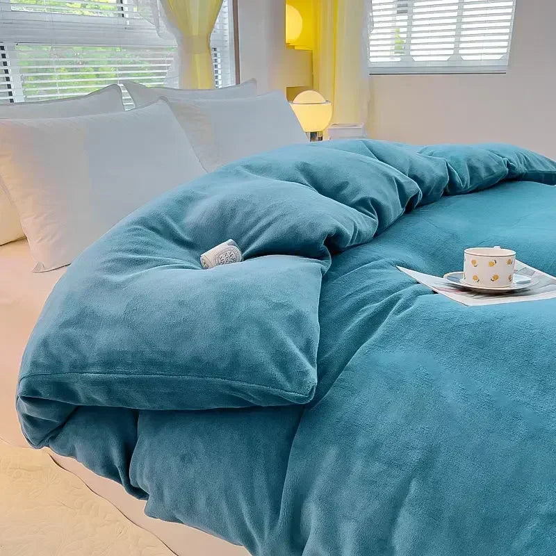 Verdict Flanellen Fleece Duvet Cover - CozyCover-Bean Sand-150x200cm-State of Style