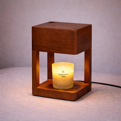 Wood Frame Candle Warmer Lamp