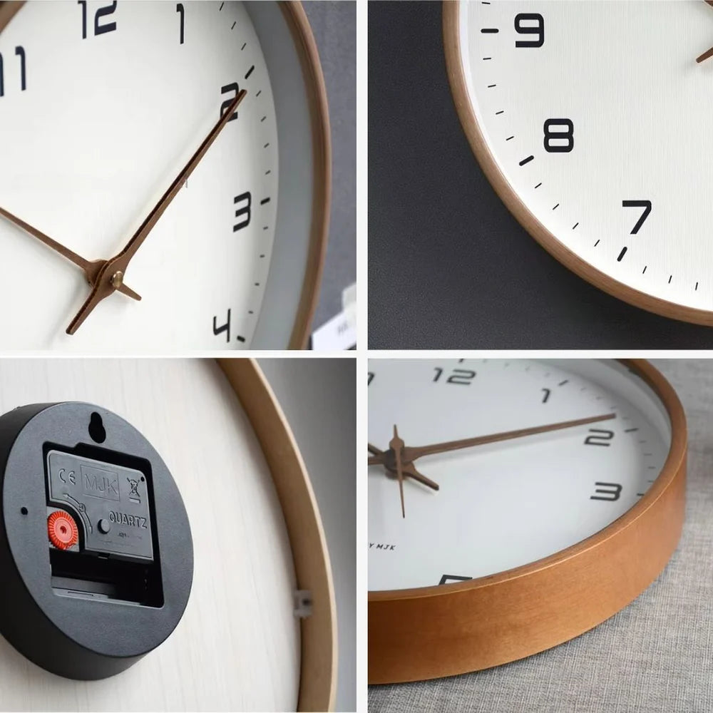 Scandinavian Solid Wood Wall Clock