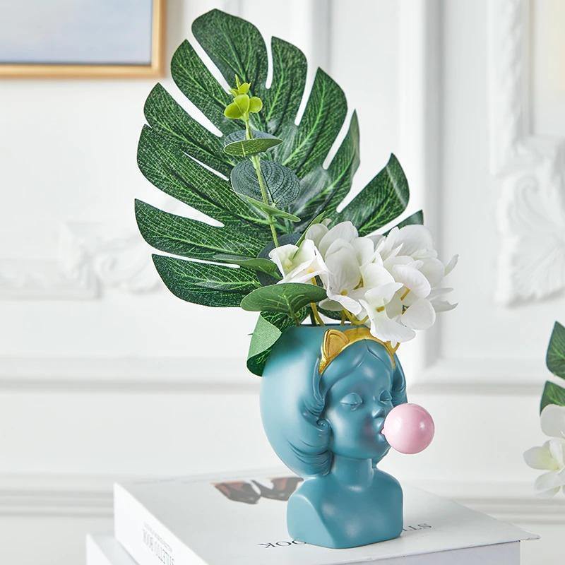 Pop Art Bubble Girl Planter Vase