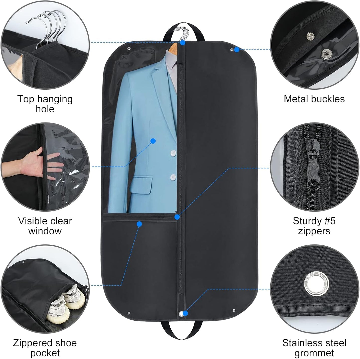 Waterproof Travel Garment Bag | Foldable Oxford Suit Bag