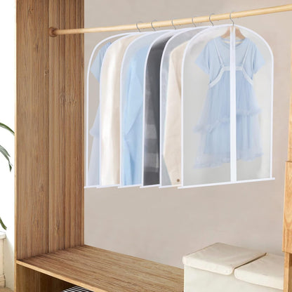 24-Pack Clear Clothes Garment Bag | PEVA Hanging Storage Covers
