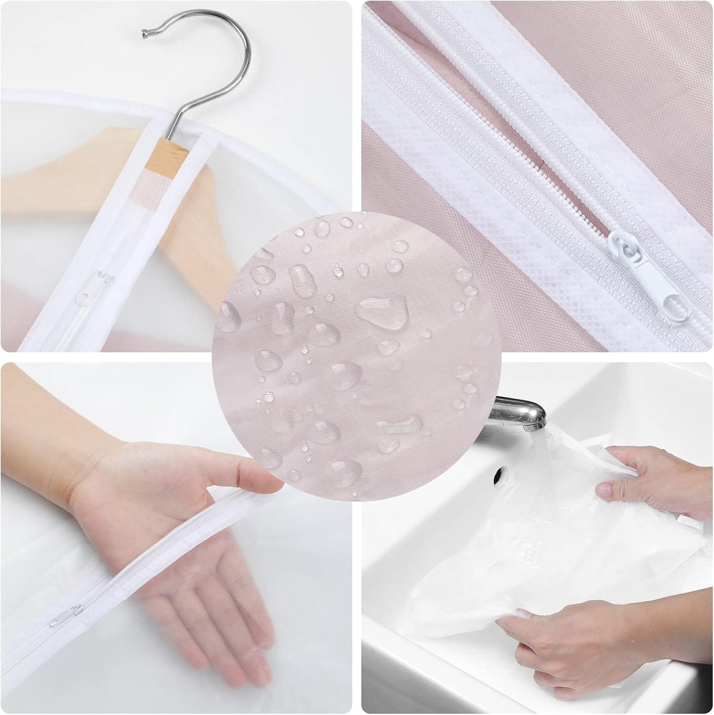 24-Pack Clear Clothes Garment Bag | PEVA Hanging Storage Covers